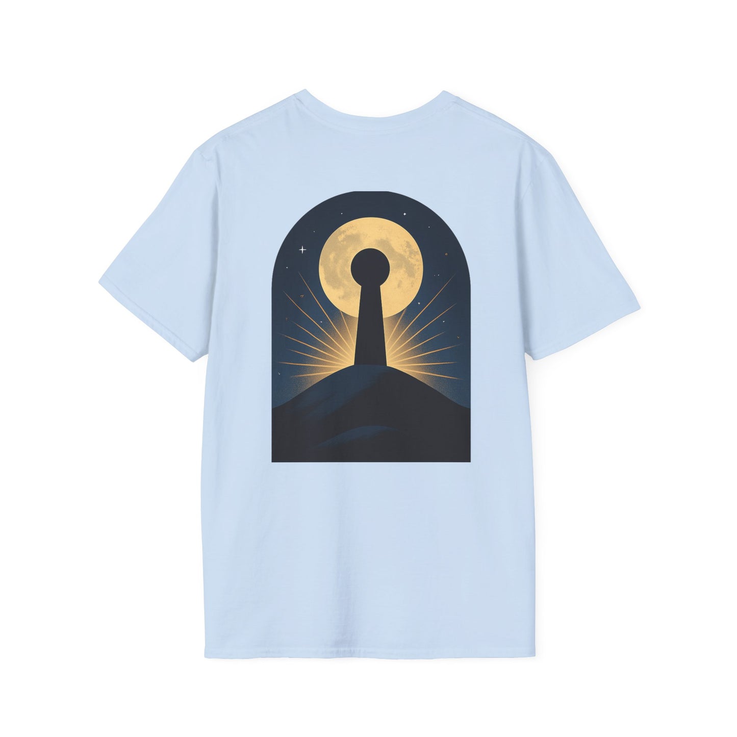 Unisex Softstyle T-Shirt with Magical Keyhole Design, Cozy Graphic Tee, Enchanted Nightwear, Gift for Dreamers, Perfect for Celebrations