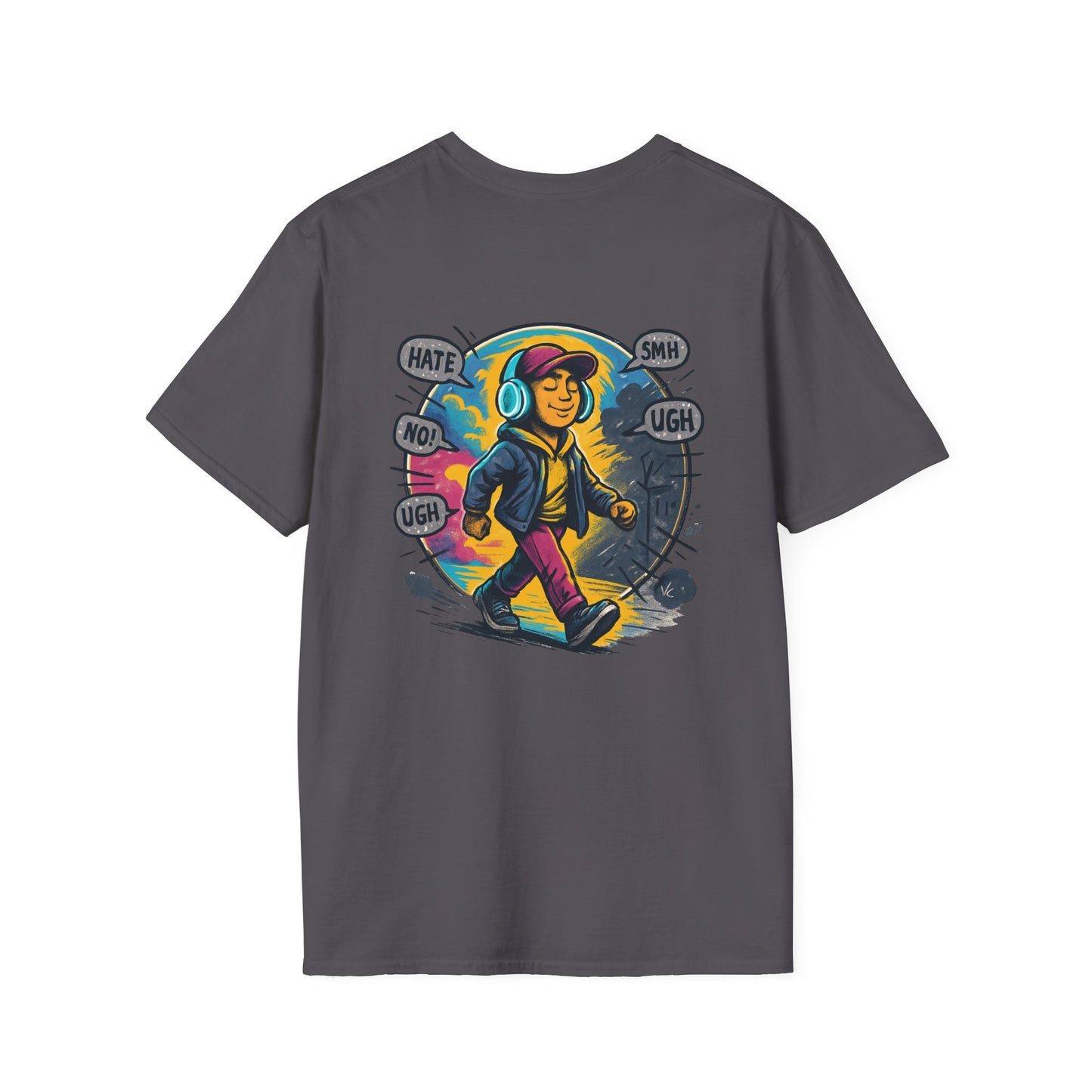 Cool Graphic T-Shirt - Care Less, Casual Wear, Street Style, Gift for Teens, Everyday Comfort, Music Lover Tee