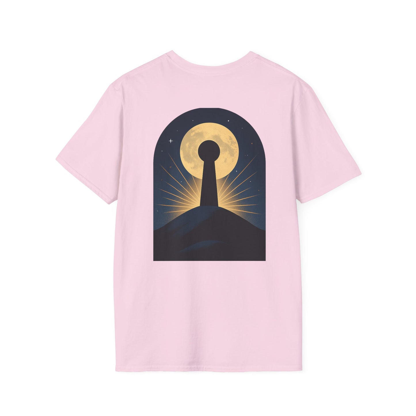 Unisex Softstyle T-Shirt with Magical Keyhole Design, Cozy Graphic Tee, Enchanted Nightwear, Gift for Dreamers, Perfect for Celebrations