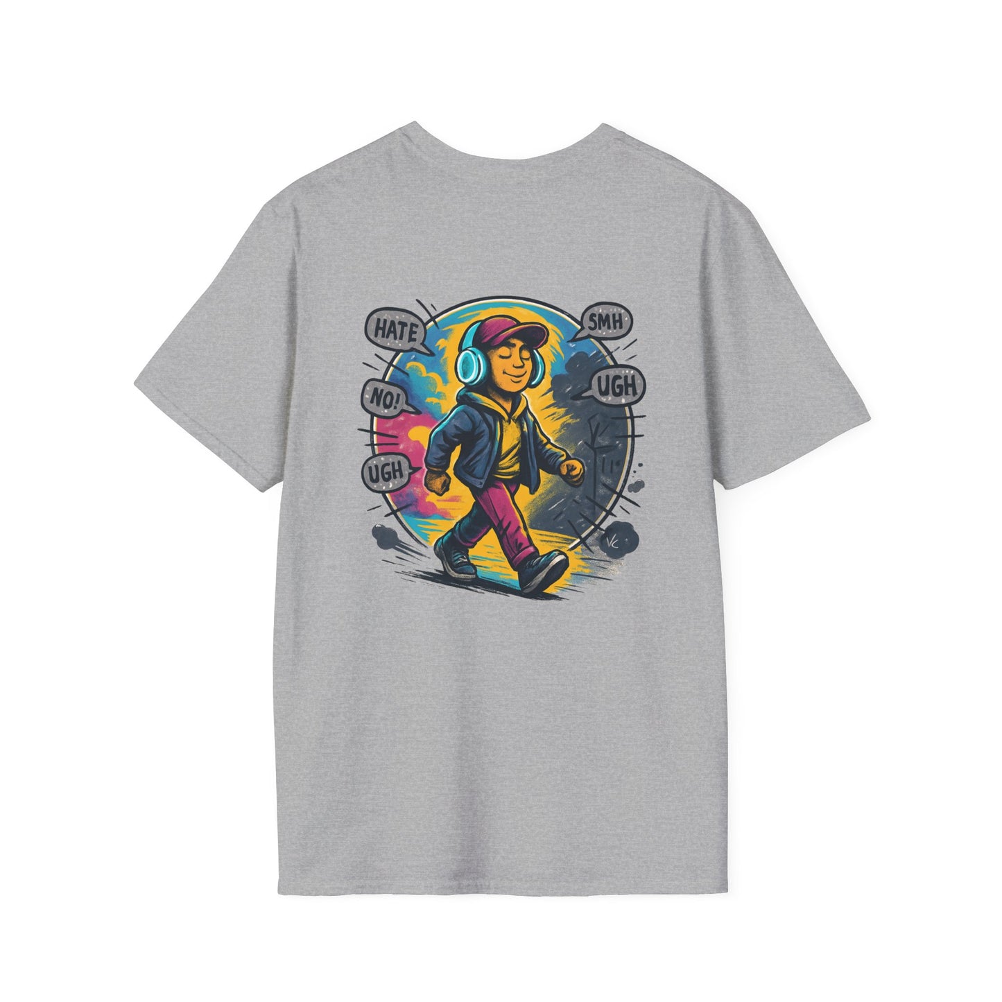 Cool Graphic T-Shirt - Care Less, Casual Wear, Street Style, Gift for Teens, Everyday Comfort, Music Lover Tee