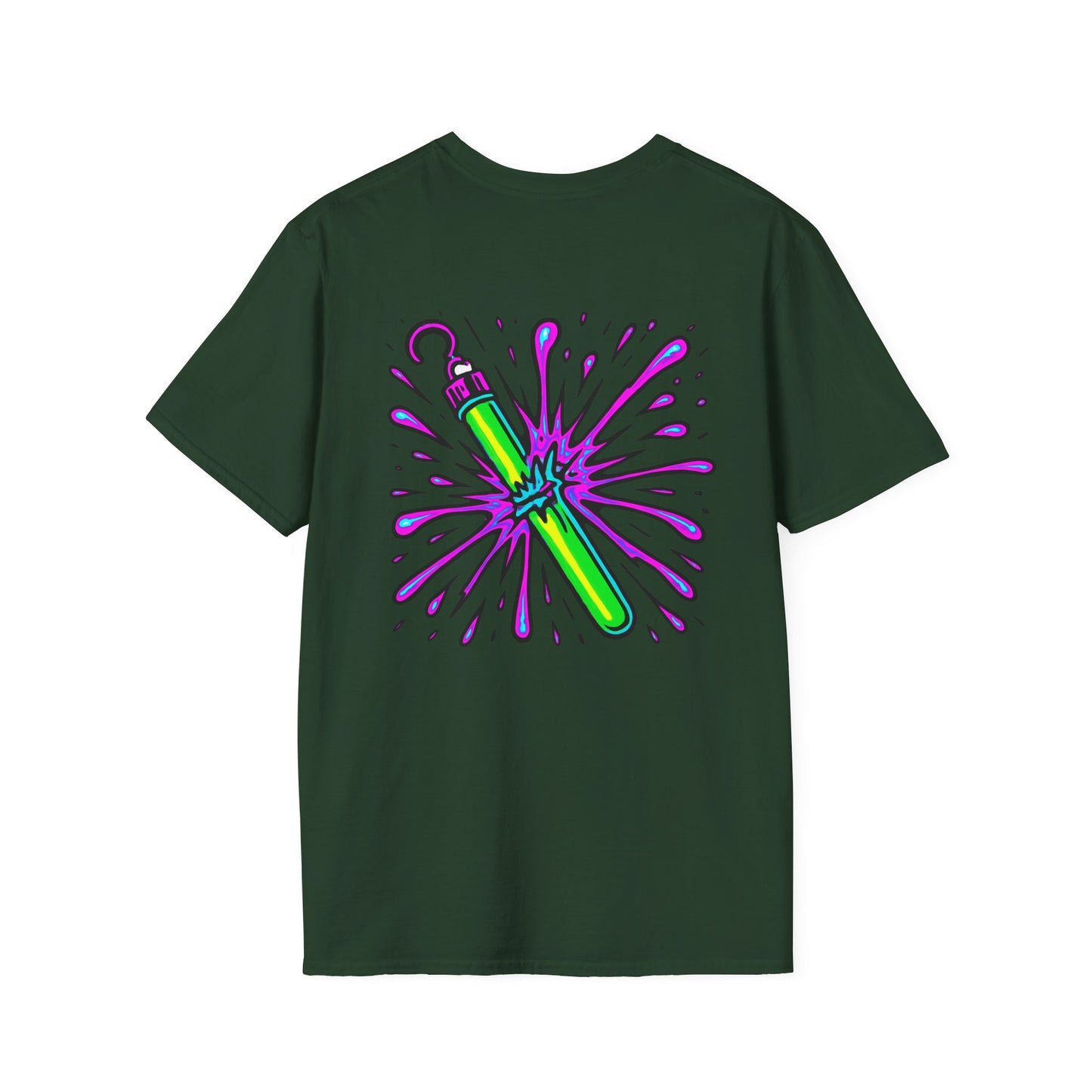 Vibrant Glowstick Graphic T-Shirt