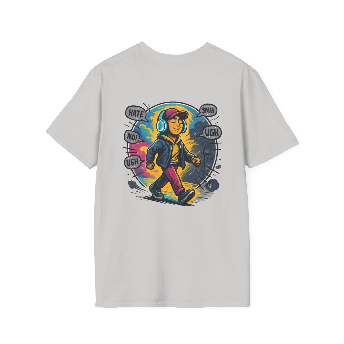 Cool Graphic T-Shirt - Care Less, Casual Wear, Street Style, Gift for Teens, Everyday Comfort, Music Lover Tee