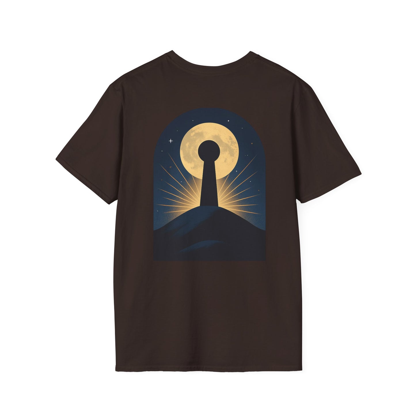 Unisex Softstyle T-Shirt with Magical Keyhole Design, Cozy Graphic Tee, Enchanted Nightwear, Gift for Dreamers, Perfect for Celebrations