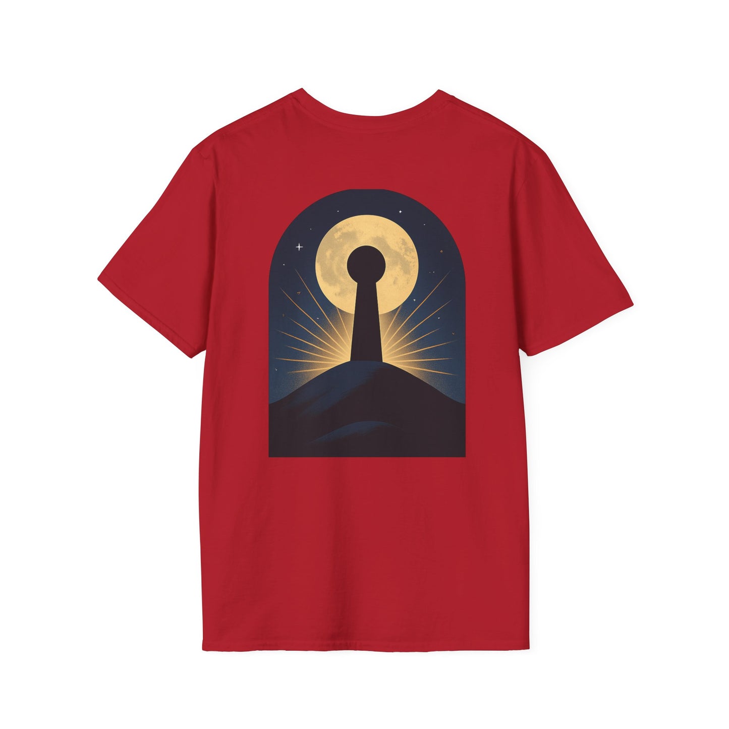 Unisex Softstyle T-Shirt with Magical Keyhole Design, Cozy Graphic Tee, Enchanted Nightwear, Gift for Dreamers, Perfect for Celebrations