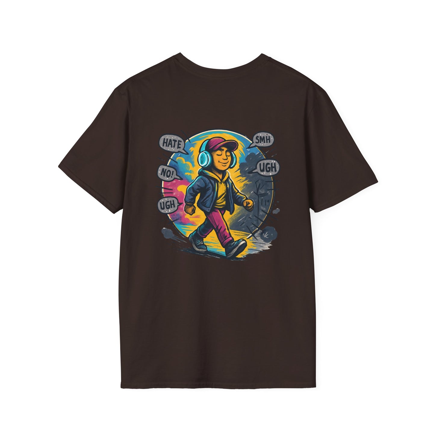 Cool Graphic T-Shirt - Care Less, Casual Wear, Street Style, Gift for Teens, Everyday Comfort, Music Lover Tee