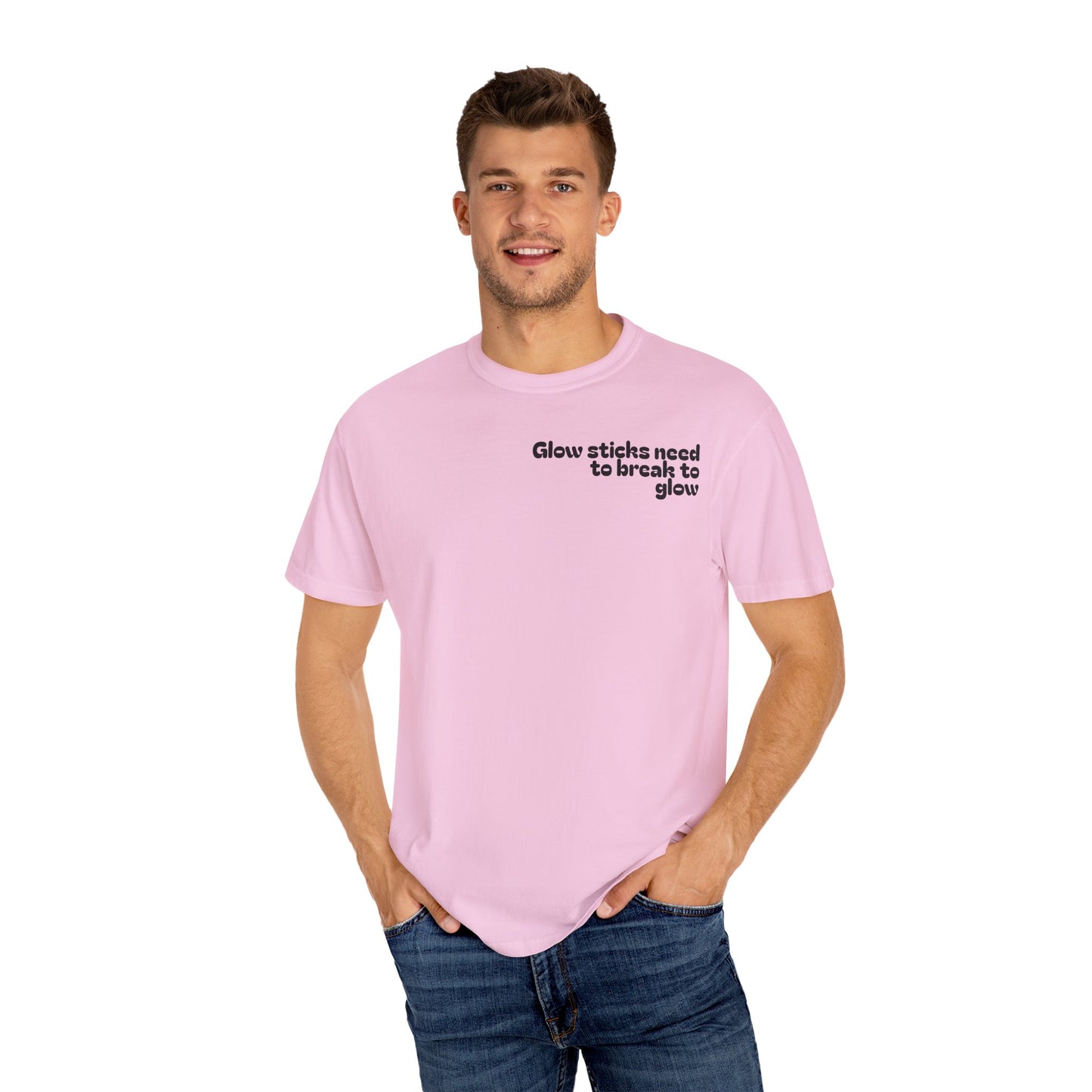 Glow Stick Humor T-shirt, Unisex Cotton Tee for Parties, Fun Gift, Festival Apparel, Glow Party T-shirt, Youth and Adults