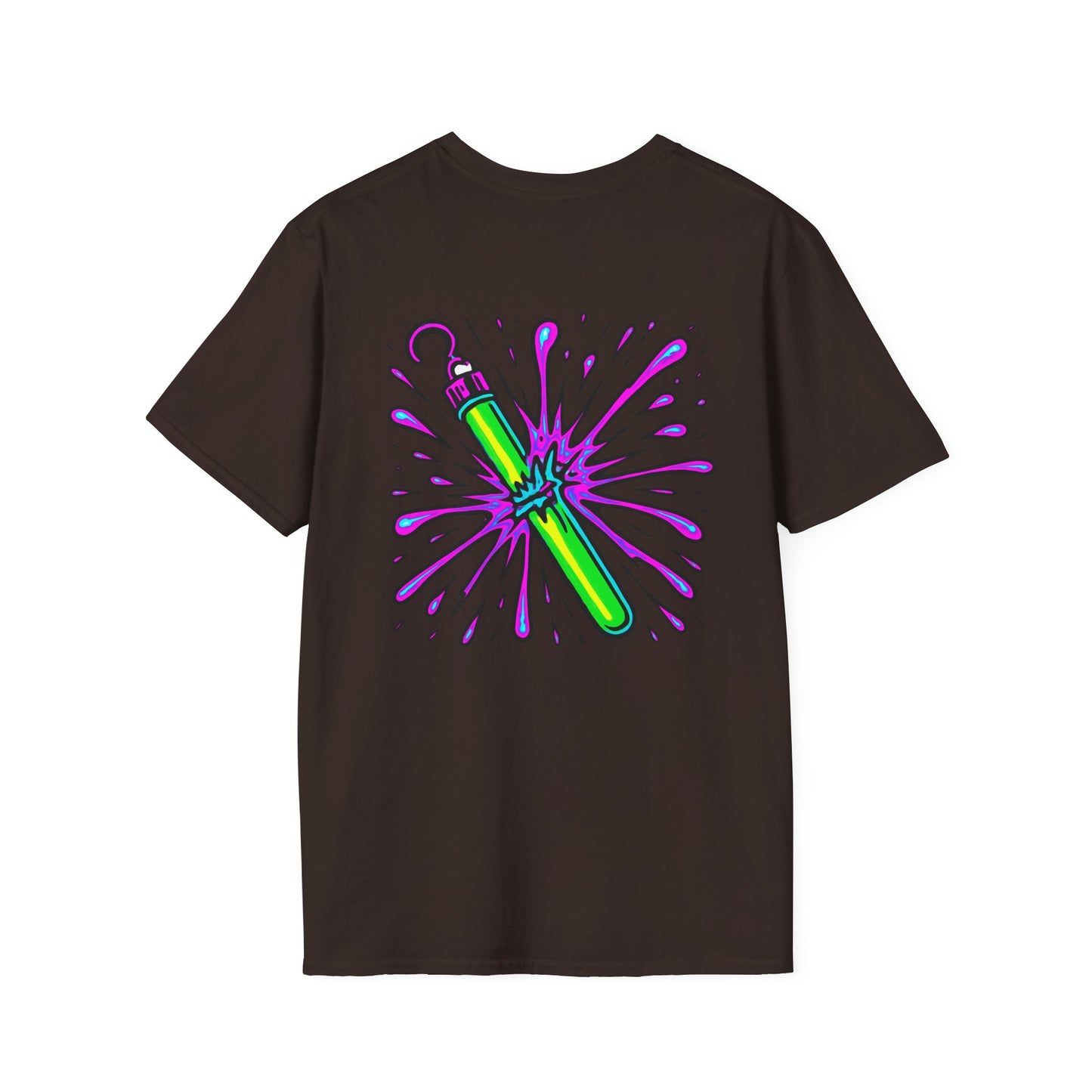 Vibrant Glowstick Graphic T-Shirt