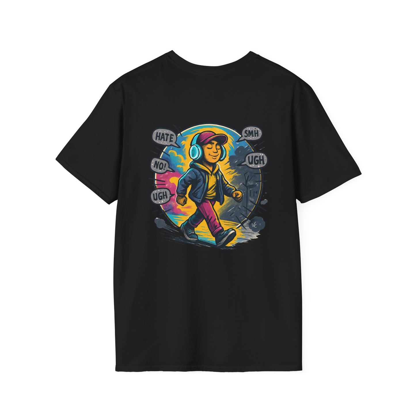 Cool Graphic T-Shirt - Care Less, Casual Wear, Street Style, Gift for Teens, Everyday Comfort, Music Lover Tee