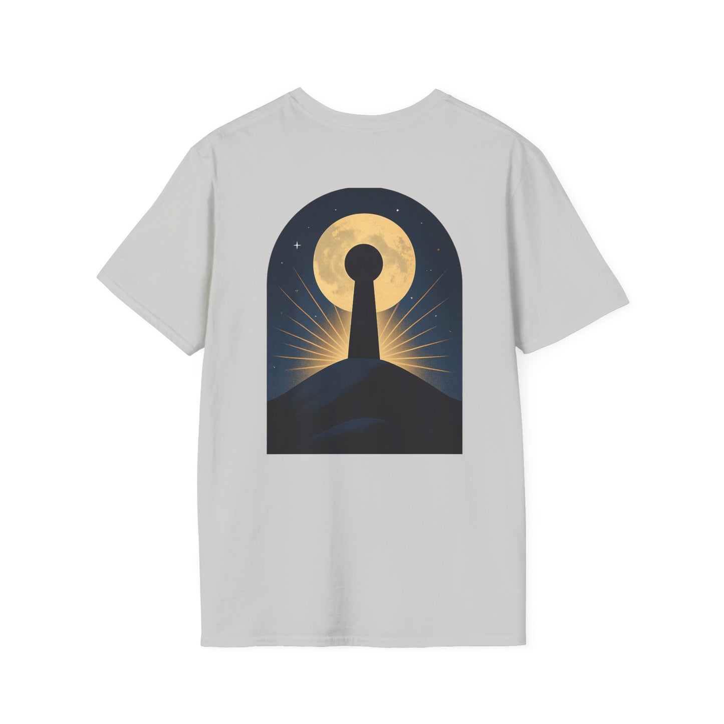 Unisex Softstyle T-Shirt with Magical Keyhole Design, Cozy Graphic Tee, Enchanted Nightwear, Gift for Dreamers, Perfect for Celebrations