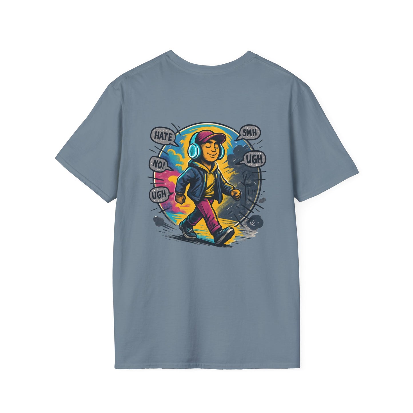 Cool Graphic T-Shirt - Care Less, Casual Wear, Street Style, Gift for Teens, Everyday Comfort, Music Lover Tee