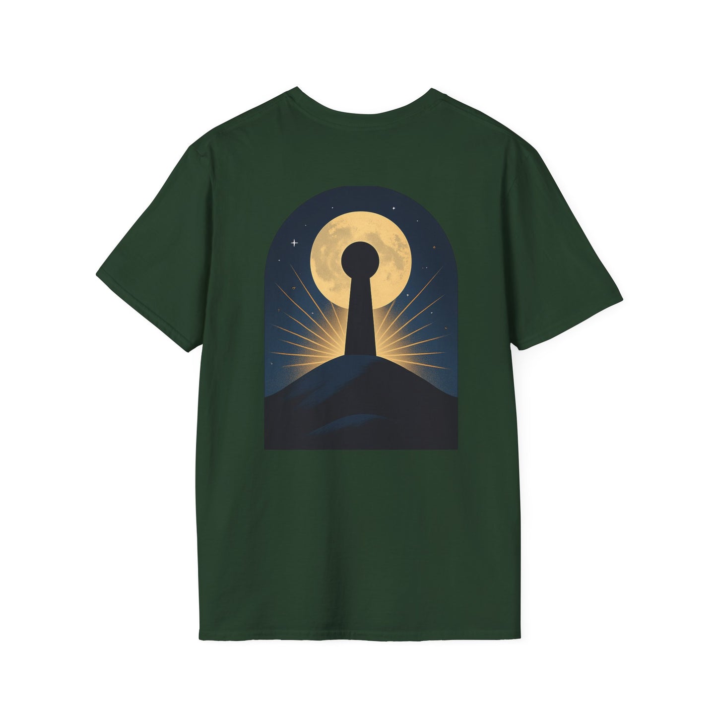 Unisex Softstyle T-Shirt with Magical Keyhole Design, Cozy Graphic Tee, Enchanted Nightwear, Gift for Dreamers, Perfect for Celebrations