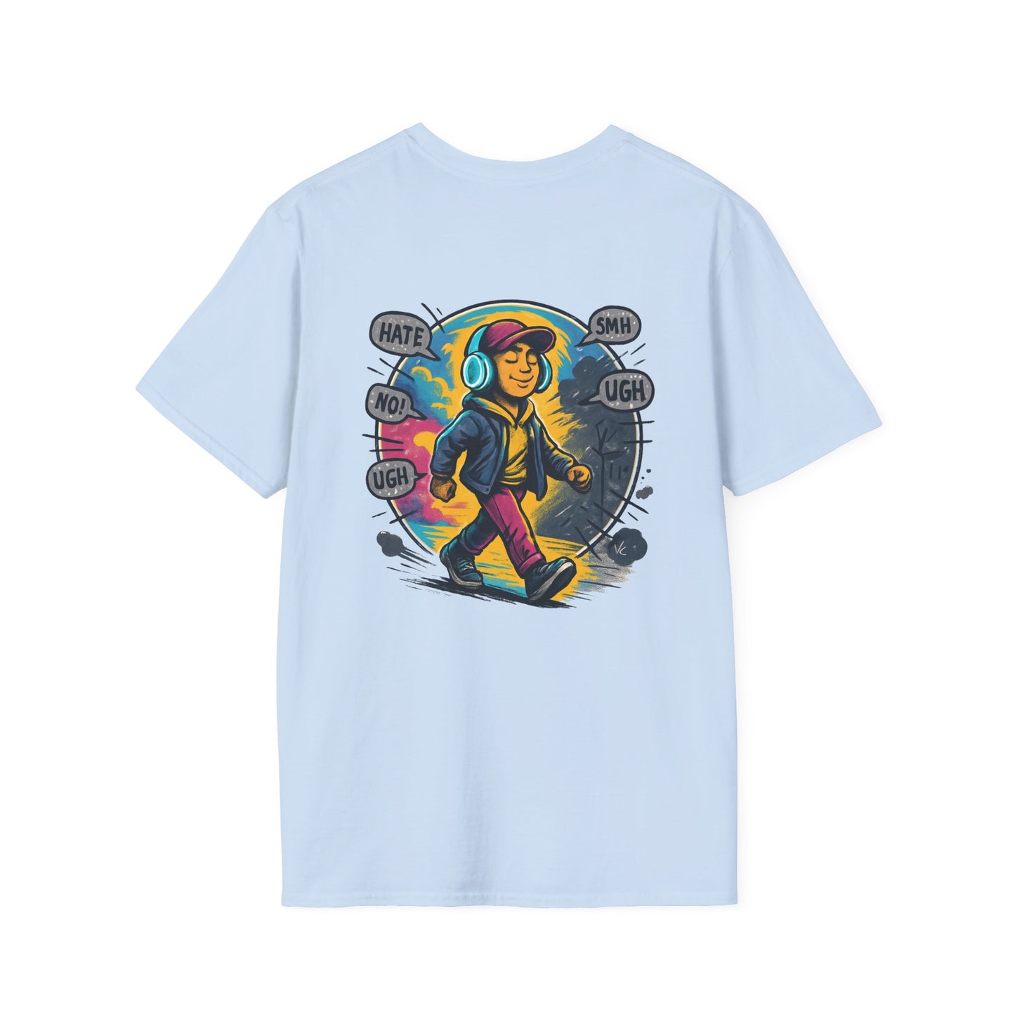 Cool Graphic T-Shirt - Care Less, Casual Wear, Street Style, Gift for Teens, Everyday Comfort, Music Lover Tee
