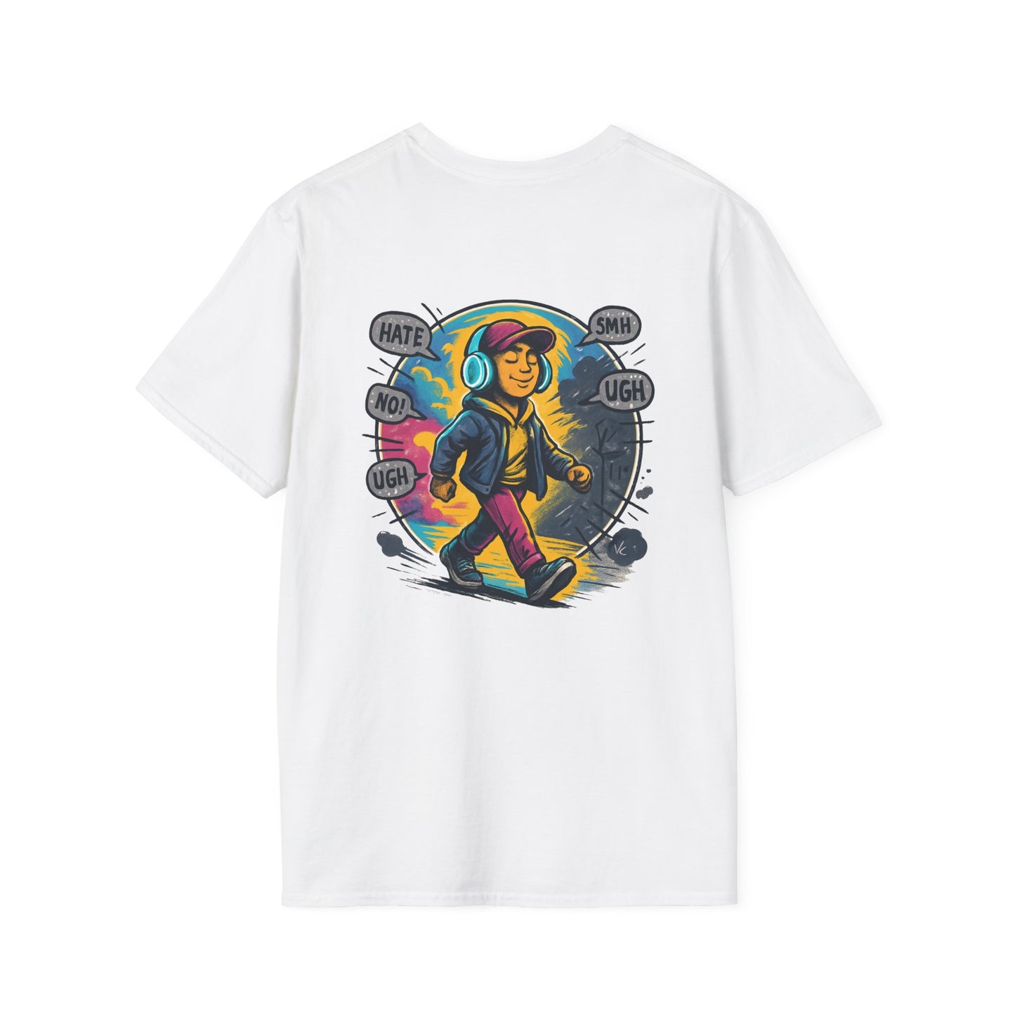 Cool Graphic T-Shirt - Care Less, Casual Wear, Street Style, Gift for Teens, Everyday Comfort, Music Lover Tee
