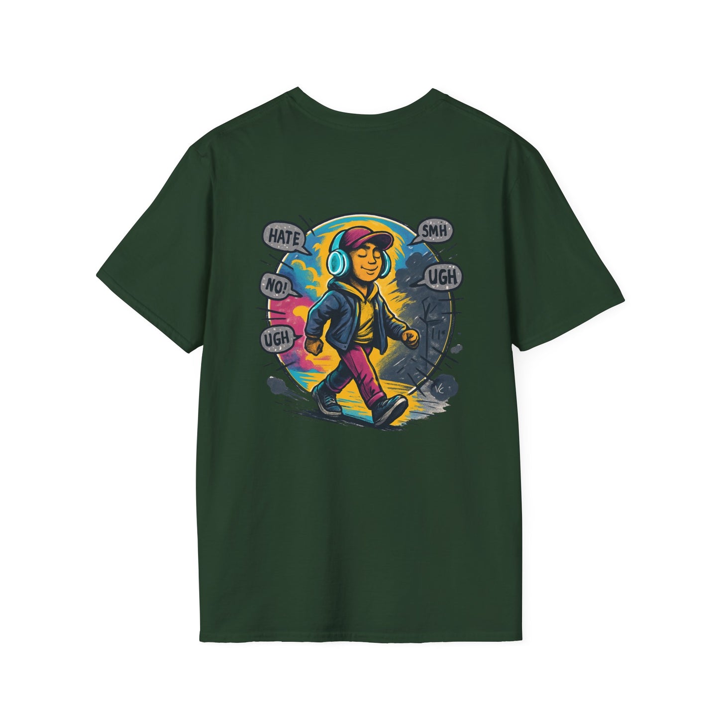 Cool Graphic T-Shirt - Care Less, Casual Wear, Street Style, Gift for Teens, Everyday Comfort, Music Lover Tee