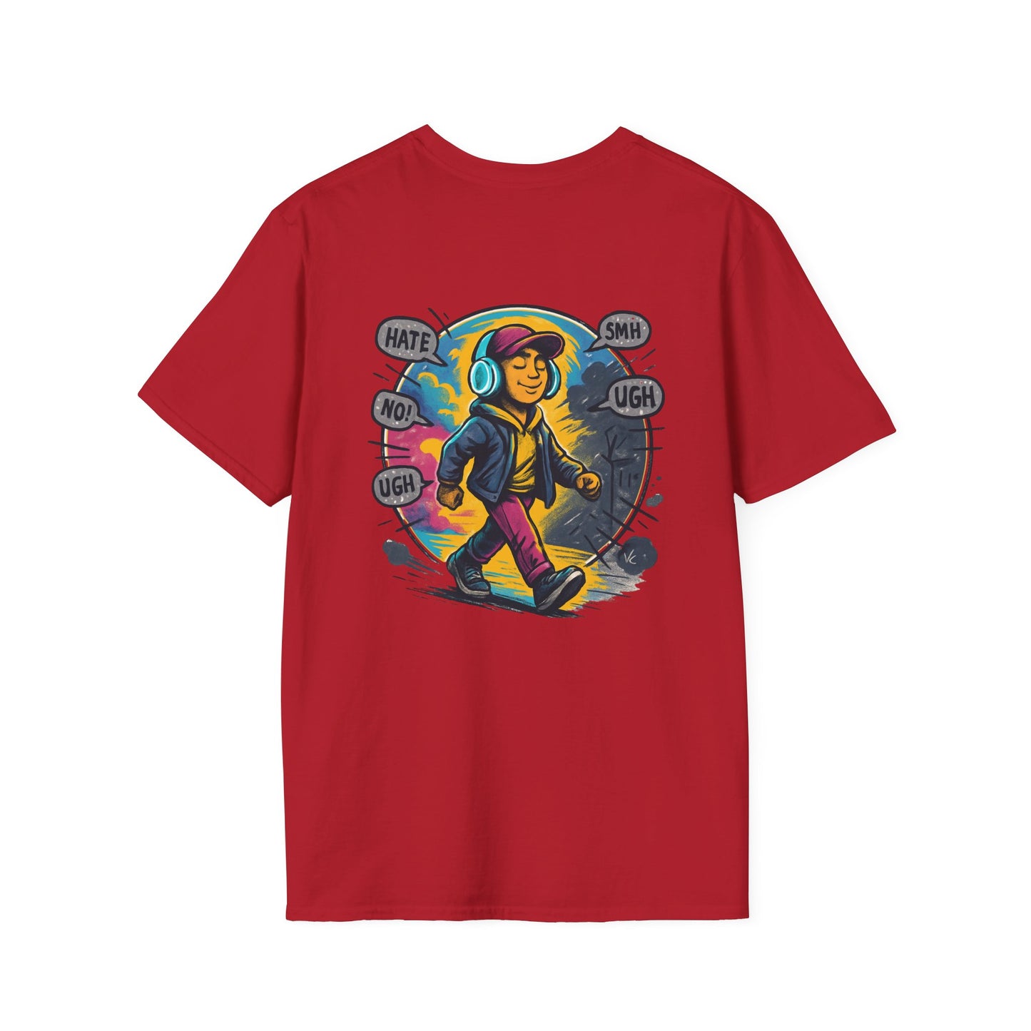 Cool Graphic T-Shirt - Care Less, Casual Wear, Street Style, Gift for Teens, Everyday Comfort, Music Lover Tee