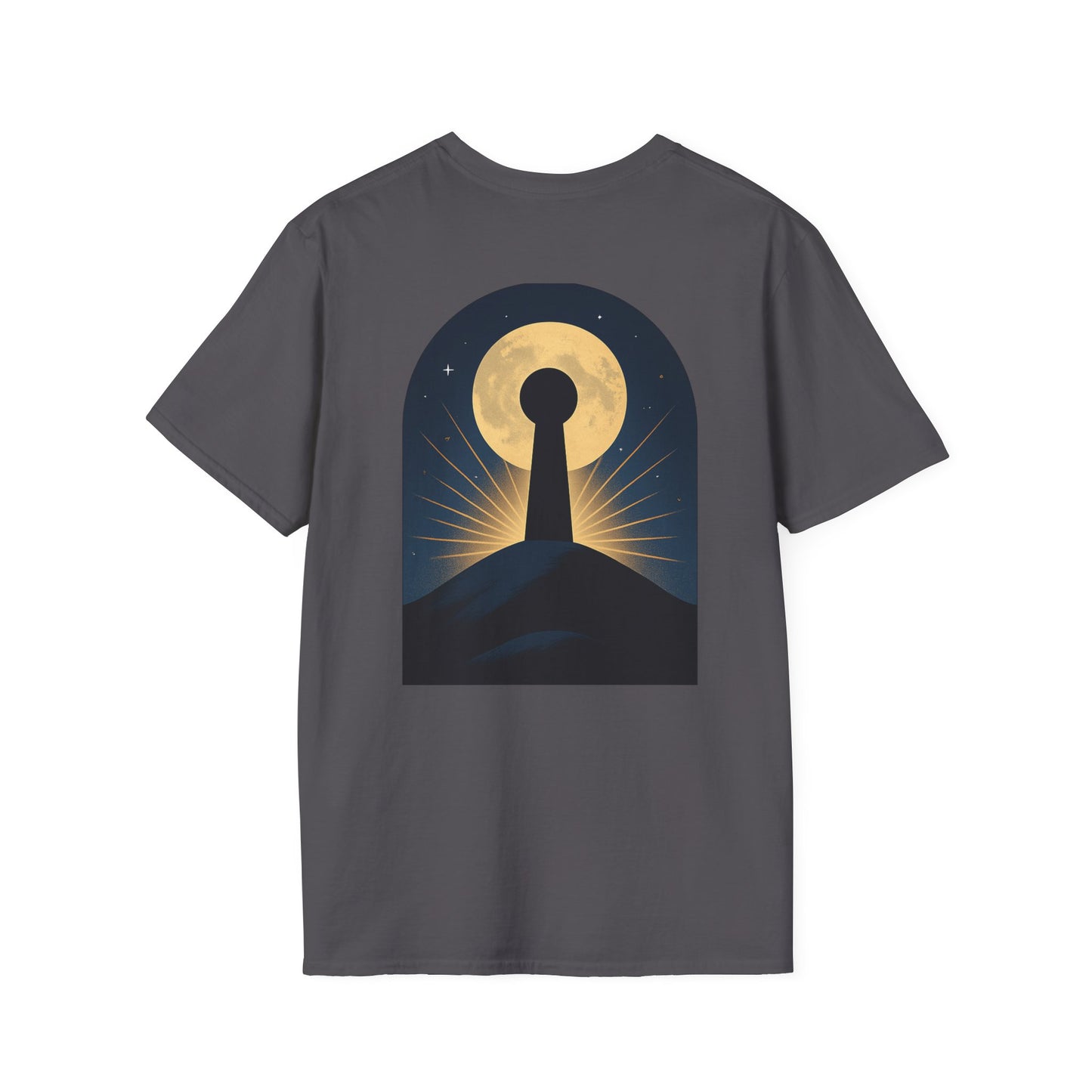 Unisex Softstyle T-Shirt with Magical Keyhole Design, Cozy Graphic Tee, Enchanted Nightwear, Gift for Dreamers, Perfect for Celebrations