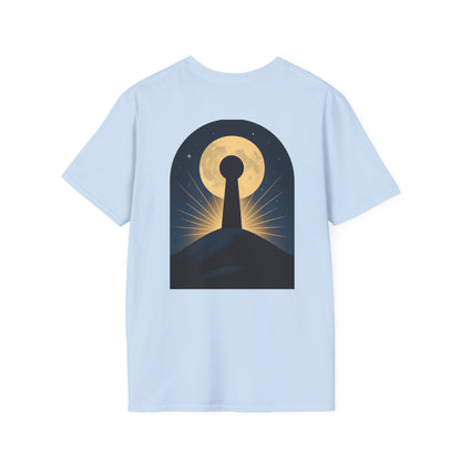 Unisex Softstyle T-Shirt with Magical Keyhole Design, Cozy Graphic Tee, Enchanted Nightwear, Gift for Dreamers, Perfect for Celebrations