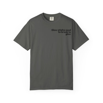 Glow Stick Humor T-shirt, Unisex Cotton Tee for Parties, Fun Gift, Festival Apparel, Glow Party T-shirt, Youth and Adults