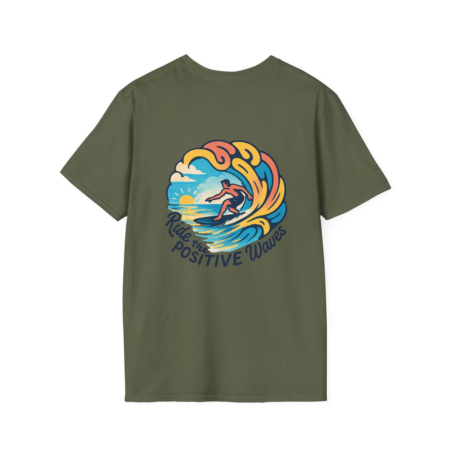 Surf the Positive Waves Unisex Softstyle T-Shirt