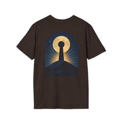Unisex Softstyle T-Shirt with Magical Keyhole Design, Cozy Graphic Tee, Enchanted Nightwear, Gift for Dreamers, Perfect for Celebrations