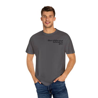 Glow Stick Humor T-shirt, Unisex Cotton Tee for Parties, Fun Gift, Festival Apparel, Glow Party T-shirt, Youth and Adults