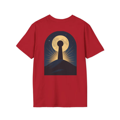 Unisex Softstyle T-Shirt with Magical Keyhole Design, Cozy Graphic Tee, Enchanted Nightwear, Gift for Dreamers, Perfect for Celebrations