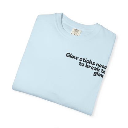Glow Stick Humor T-shirt, Unisex Cotton Tee for Parties, Fun Gift, Festival Apparel, Glow Party T-shirt, Youth and Adults