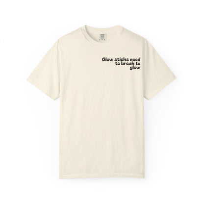 Glow Stick Humor T-shirt, Unisex Cotton Tee for Parties, Fun Gift, Festival Apparel, Glow Party T-shirt, Youth and Adults