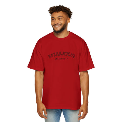 Minuoqa University Arch Logo Tee — Oversized Men's College Shirt