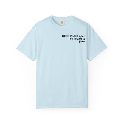 Glow Stick Humor T-shirt, Unisex Cotton Tee for Parties, Fun Gift, Festival Apparel, Glow Party T-shirt, Youth and Adults