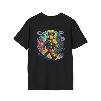 Cool Graphic T-Shirt - Care Less, Casual Wear, Street Style, Gift for Teens, Everyday Comfort, Music Lover Tee
