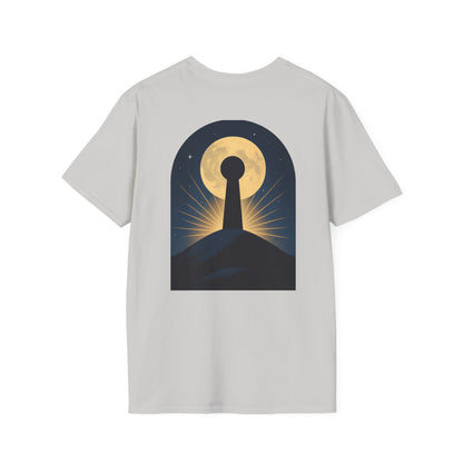 Unisex Softstyle T-Shirt with Magical Keyhole Design, Cozy Graphic Tee, Enchanted Nightwear, Gift for Dreamers, Perfect for Celebrations