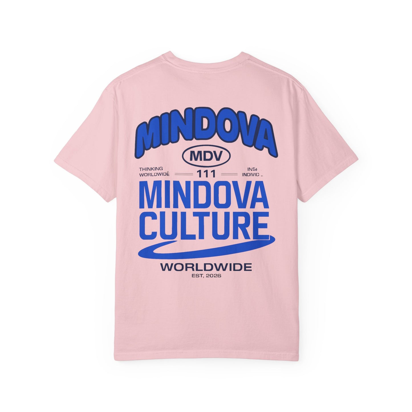 MINDOVA Worldwide Culture Tee – Royal Blue Back Print