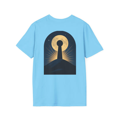 Unisex Softstyle T-Shirt with Magical Keyhole Design, Cozy Graphic Tee, Enchanted Nightwear, Gift for Dreamers, Perfect for Celebrations