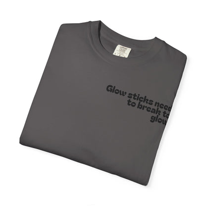 Glow Stick Humor T-shirt, Unisex Cotton Tee for Parties, Fun Gift, Festival Apparel, Glow Party T-shirt, Youth and Adults