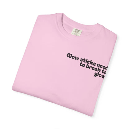 Glow Stick Humor T-shirt, Unisex Cotton Tee for Parties, Fun Gift, Festival Apparel, Glow Party T-shirt, Youth and Adults