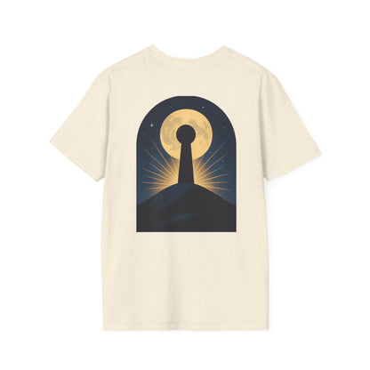 Unisex Softstyle T-Shirt with Magical Keyhole Design, Cozy Graphic Tee, Enchanted Nightwear, Gift for Dreamers, Perfect for Celebrations