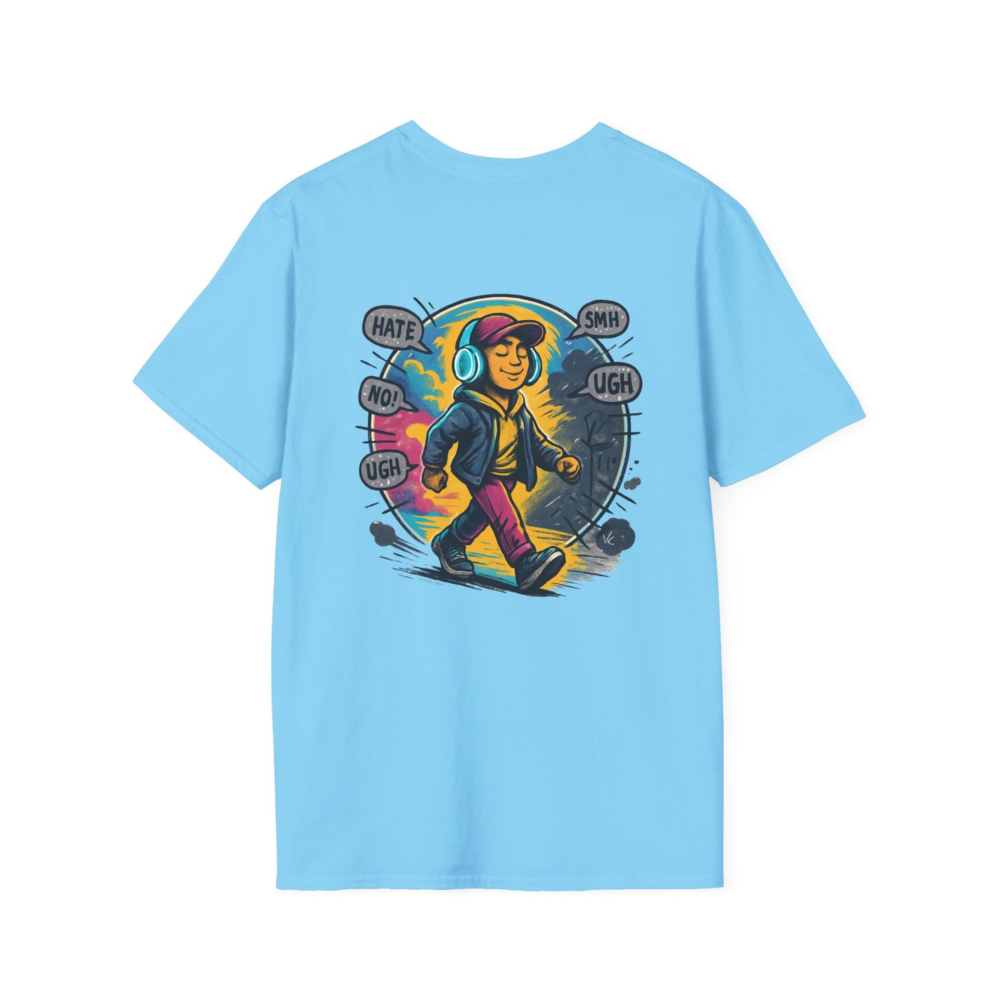 Cool Graphic T-Shirt - Care Less, Casual Wear, Street Style, Gift for Teens, Everyday Comfort, Music Lover Tee