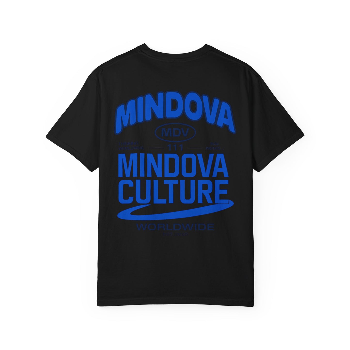 MINDOVA Worldwide Culture Tee – Royal Blue Back Print