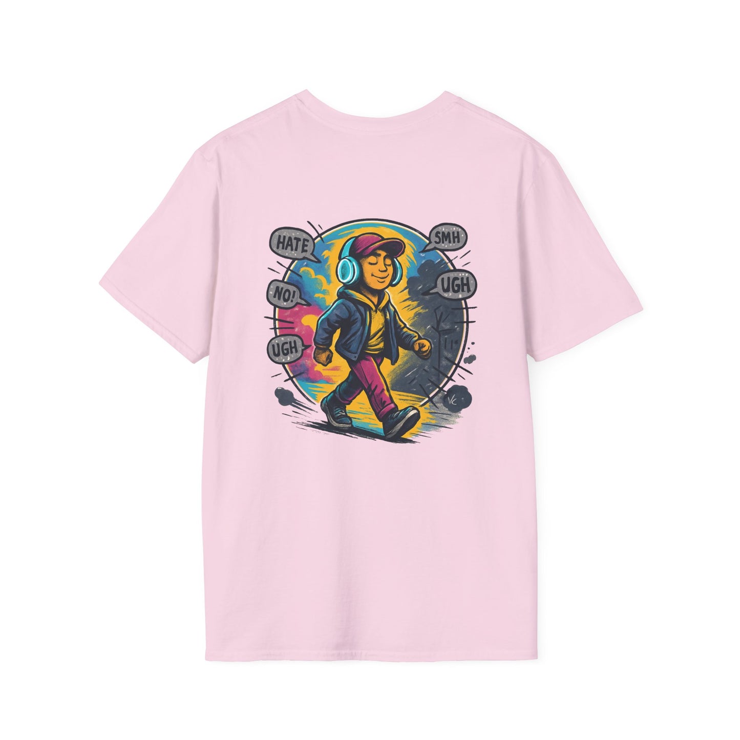 Cool Graphic T-Shirt - Care Less, Casual Wear, Street Style, Gift for Teens, Everyday Comfort, Music Lover Tee