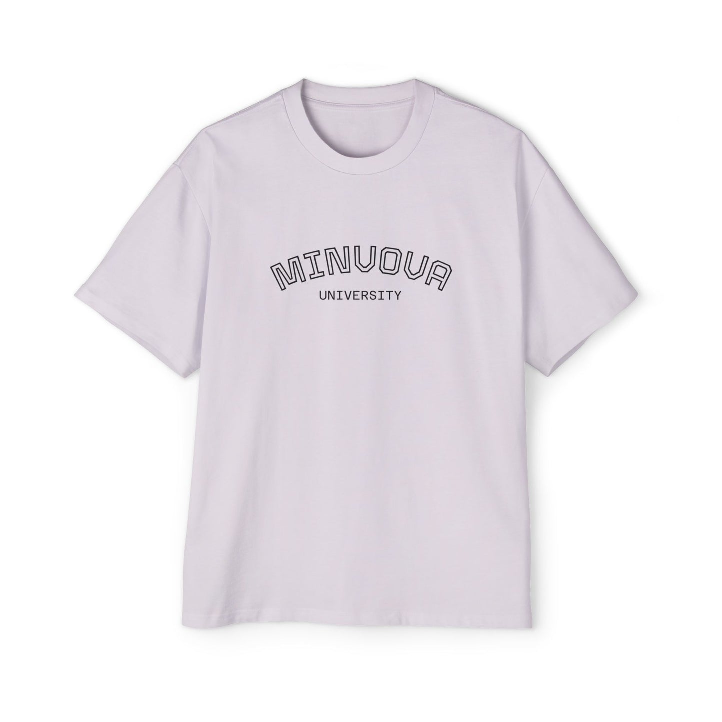 Minuoqa University Arch Logo Tee — Oversized Men's College Shirt
